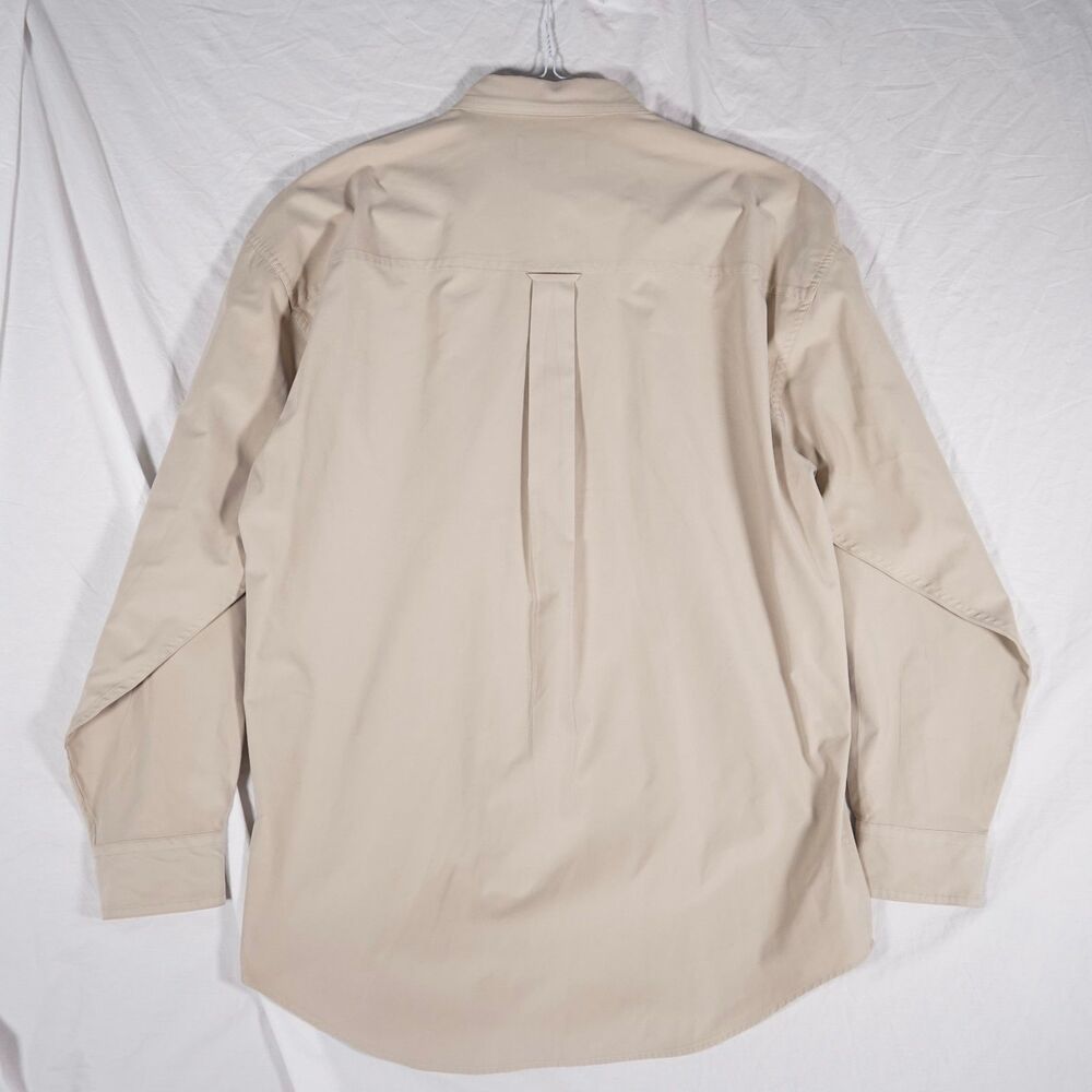 Vintage 80s 90s Chaps Ralph Lauren Button Up Shirt Tan Beige Large See Photos - Picture 8 of 9